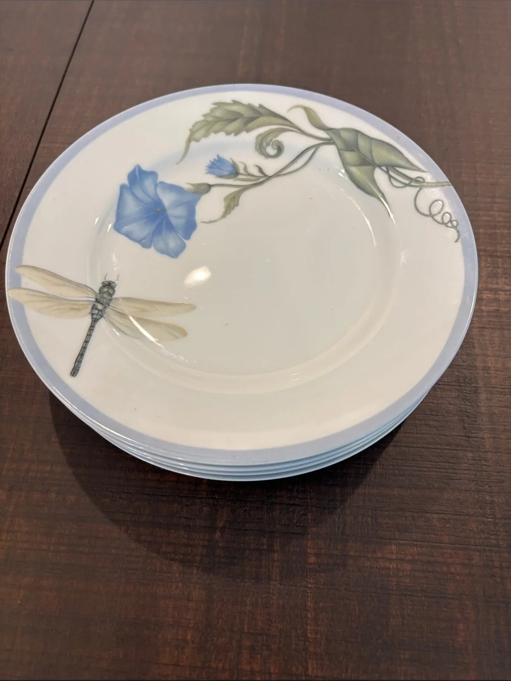 Williams Sonoma Summer Studies Salad Plates Set of 6 Morning Glory Botanical Mad